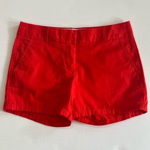 J. Crew 100% Cotton Shorts Size 2 Orange